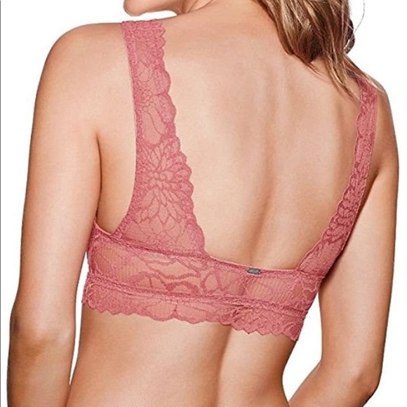 VS Pink Lace High Neck Push-up Bralette - Picture 2 of 7